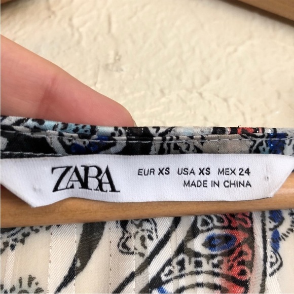 Zara Paisley Oversized Top Blouse - Picture 6 of 8